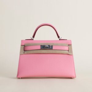 Mini Kelly II Epsom 1Q Rose confetti PHW