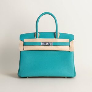 Birkin 30cm Togo 7F Blue Paon PHW