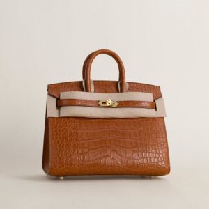 Birkin 20cm Matte Alligator Crocodile CC37 Gold GHW