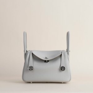 Lindy 26cm Clemence leather 80 Pearl gray  PHW