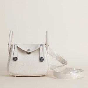Mini Lindy Clemence leather CK10 craie PHW