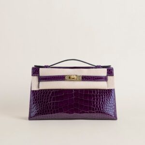 Kelly pochette Shiny Alligator crocodile N5 Cassie GHW