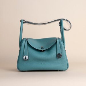 Lindy 26cm Clemence leather BlueJean PHW