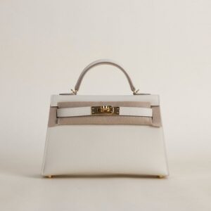 Mini Kelly II Epsom 10 Craie GHW