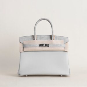 Birkin 30cm Touch Togo/Matte Alligator Crocodile 80 Pearl gray PHW