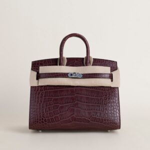 Birkin 20cm Matte Alligator Crocodile 41 Havane PHW