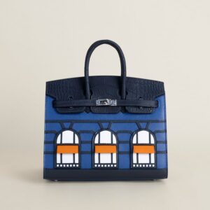 Birkin 20 Faubourg Alligator/Epsom/Sombaero/Madame S4 Deep blue PHW