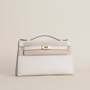 Kelly pochette Epsom CC10 Craie GHW
