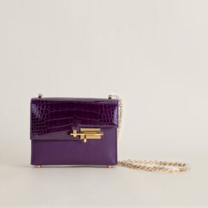 Verrou mini Touch Alligator/Chevre N5 Cassis GHW