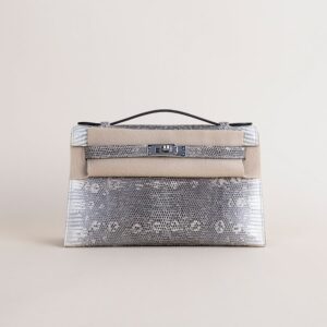 Kelly pochette Lizard skin 1B Ombre PHW
