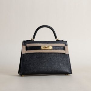 Mini Kelly II Chevre 89 Noir GHW