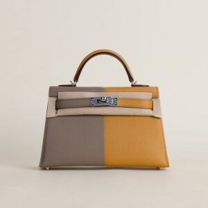 Mini Kelly II Epsom 18 Etoupe/25 Sesame PHW