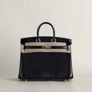 Birkin 25cm Lizard 89 Noir GHW
