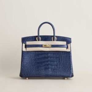 Birkin 25cm Matte Alligator Crocodile 73 Bleu sapphire GHW