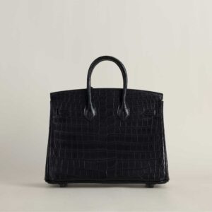 Birkin 25cm Matte Alligator Crocodile 89 Noir SO black