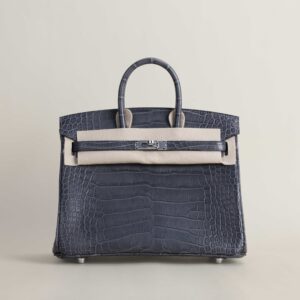 Birkin 25cm Matte Alligator Crocodile 8M Paris Grey PHW