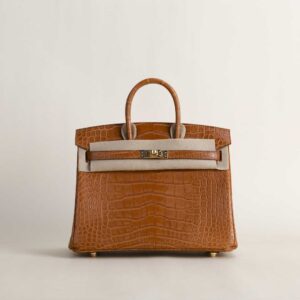 Birkin 25cm Matte Alligator Crocodile CC37 Gold GHW