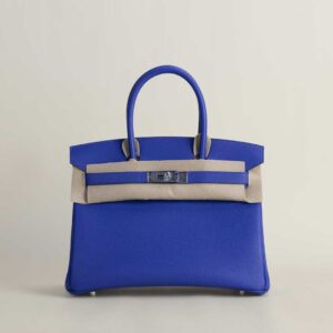 Birkin 30cm Epsom 7T Blue Electrie PHW_3 Birkin 30cm Epsom 7T Blue Electrie PHW