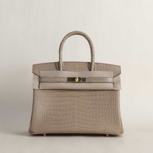 Birkin 30cm Matte Porosus Crocodile 0M Chai GHW_3 Birkin 30cm Matte Porosus Crocodile 0M Chai GHW