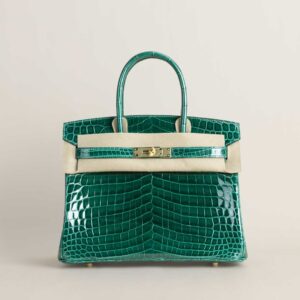 Birkin 30cm Shiny Niloticus crocodile 6Q Vert emeraude GHW_3 Birkin 30cm Shiny Niloticus crocodile 6Q Vert emeraude GHW