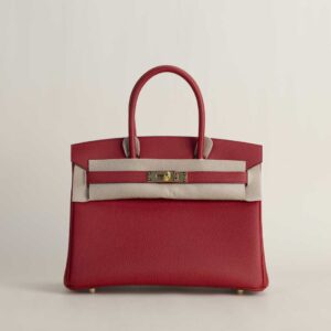 Birkin 30cm Togo Q5 Rouge casaque GHW
