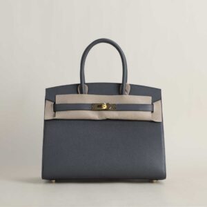 Birkin30cm Epsom Sellier H0 Gris misty  GHW
