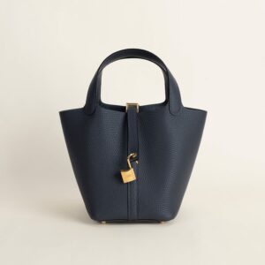 Picotin18 Clemence leather H0 Gris misty GHW
