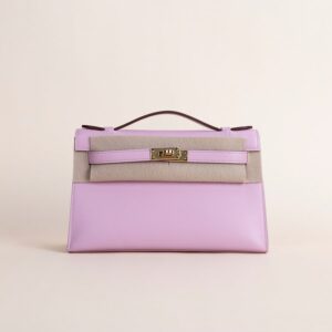 Kelly pochette Swift X9 Mauve Sylvestre GHW