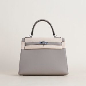 Kelly25 Epsom Sellier M8 Gris asphalte PHW