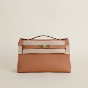 Kelly pochette Swift CC37 Gold GHW