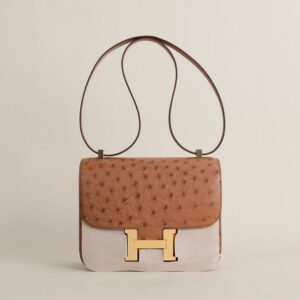 Constance 24CM Ostrich 35 Cognac GHW