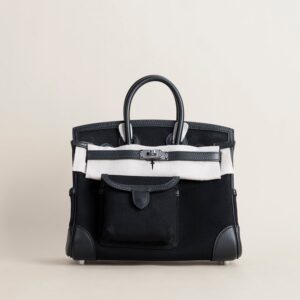 Birkin25 Cargo Swift/toile CK89 Noir PHW