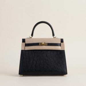 Kelly25 KK-Ostrich 89 Noir GHW