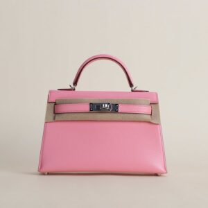 Mini Kelly II Chevre 1Q Rose confetti PHW