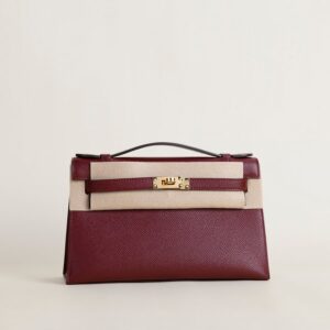 Kelly pochette Epsom 55 Rouge H GHW