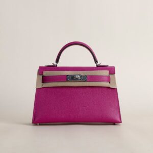 Mini Kelly II Epsom L3 Rose purple PHW
