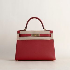 Kelly28 Epsom Q5 Rouge casaque GHW