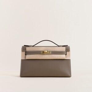 Kelly pochette Swift CC18 Etoupe GHW