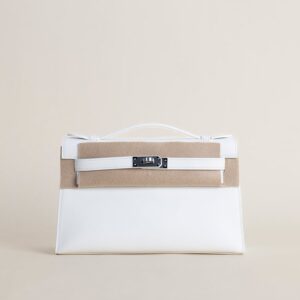 Kelly pochette Swift 01 Blanc PHW